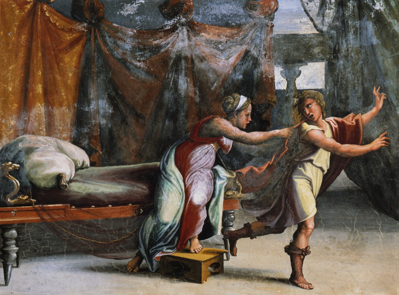 Figure 15-2: Joseph fleeing Potiphar’s wife, from the school of Raphael (1483–1520).